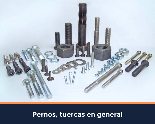 pernos y tuercas en general